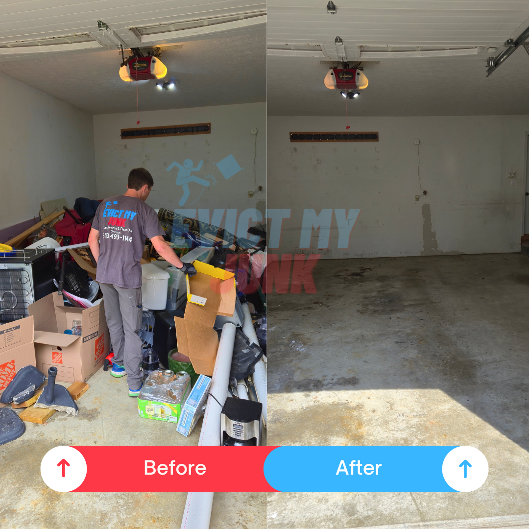 Garage cleanout junk removal in Cincinnati OH